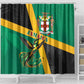 Jamaica Independence Day Shower Curtain Coat Of Arms With Doctor Bird Tropical Vibes