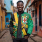 Jamaica Independence Day Sleeve Zip Bomber Jacket Coat Of Arms With Doctor Bird Tropical Vibes