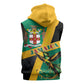 Jamaica Independence Day Sleeveless Zip Hoodie Coat Of Arms With Doctor Bird Tropical Vibes