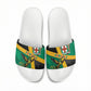Jamaica Independence Day Slide Sandals Coat Of Arms With Doctor Bird Tropical Vibes
