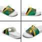 Jamaica Independence Day Slide Sandals Coat Of Arms With Doctor Bird Tropical Vibes