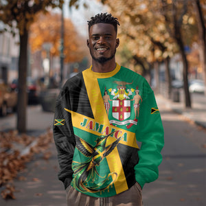 Jamaica Independence Day Sweatshirt Coat Of Arms With Doctor Bird Tropical Vibes