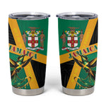 Jamaica Independence Day Tumbler Cup Coat Of Arms With Doctor Bird Tropical Vibes