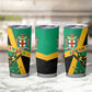 Jamaica Independence Day Tumbler Cup Coat Of Arms With Doctor Bird Tropical Vibes