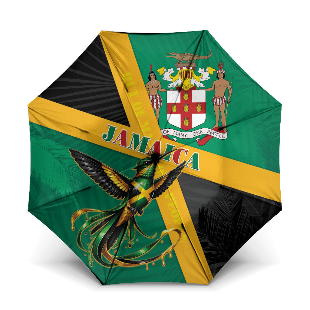 Jamaica Independence Day Umbrella Coat Of Arms With Doctor Bird Tropical Vibes