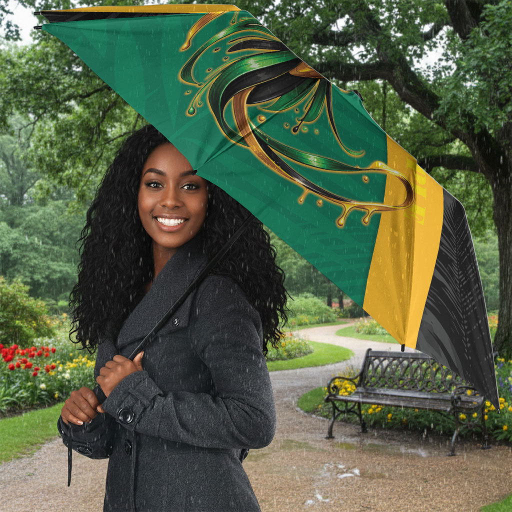 Jamaica Independence Day Umbrella Coat Of Arms With Doctor Bird Tropical Vibes