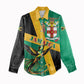 Jamaica Independence Day Women Casual Shirt Coat Of Arms With Doctor Bird Tropical Vibes