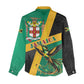 Jamaica Independence Day Women Casual Shirt Coat Of Arms With Doctor Bird Tropical Vibes