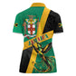 Jamaica Independence Day Women Polo Shirt Coat Of Arms With Doctor Bird Tropical Vibes