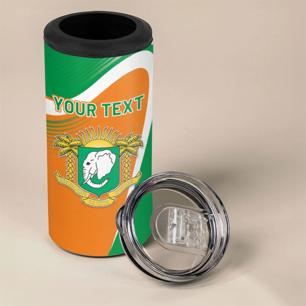 Personalized Ivory Coast 1960 4 in 1 Can Cooler Tumbler Happy Independence Day