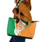 Ivory Coast 1960 Leather Tote Bag Happy Independence Day