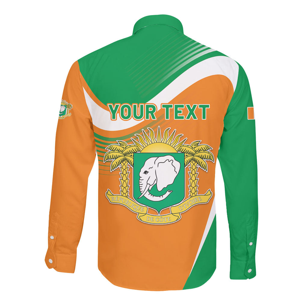 Personalized Ivory Coast 1960 Long Sleeve Button Shirt Happy Independence Day