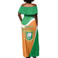 Personalized Ivory Coast 1960 Off Shoulder Maxi Dress Happy Independence Day