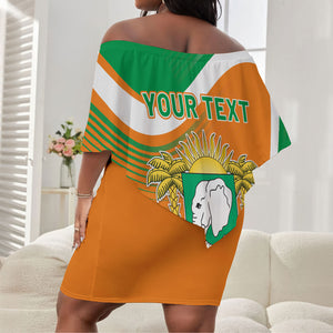 Personalized Ivory Coast 1960 Off Shoulder Short Dress Happy Independence Day
