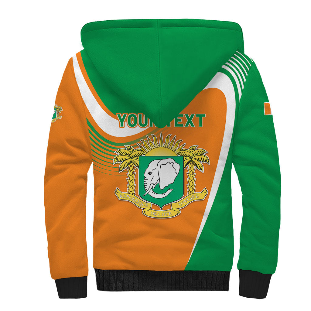 Personalized Ivory Coast 1960 Sherpa Hoodie Happy Independence Day