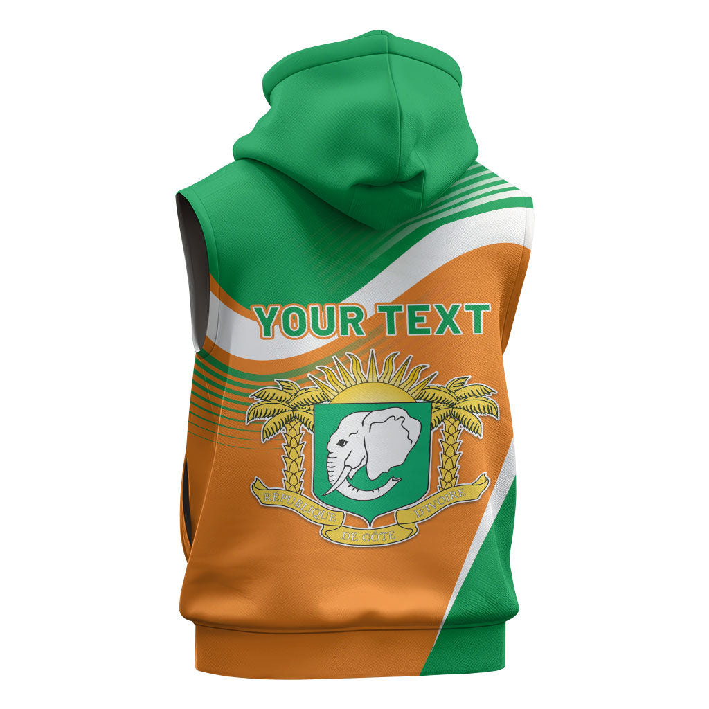 Personalized Ivory Coast 1960 Sleeveless Hoodie Happy Independence Day