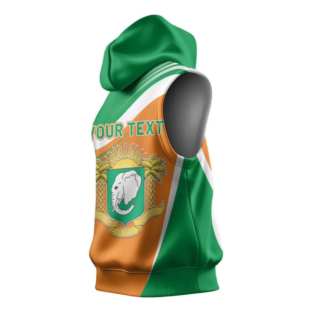 Personalized Ivory Coast 1960 Sleeveless Hoodie Happy Independence Day