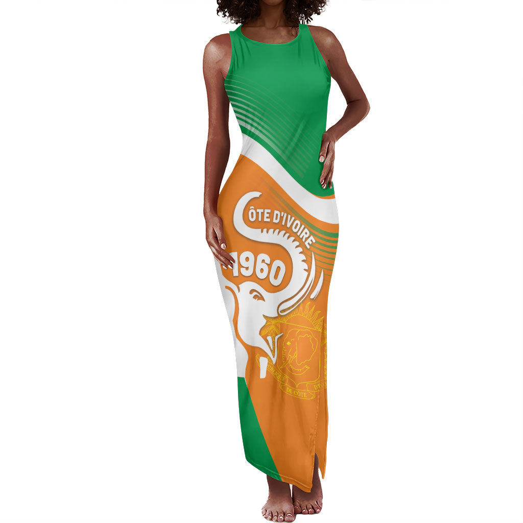 Personalized Ivory Coast 1960 Tank Maxi Dress Happy Independence Day
