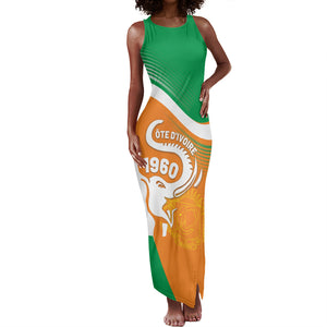 Personalized Ivory Coast 1960 Tank Maxi Dress Happy Independence Day