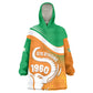 Personalized Ivory Coast 1960 Wearable Blanket Hoodie Happy Independence Day