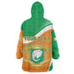 Personalized Ivory Coast 1960 Wearable Blanket Hoodie Happy Independence Day