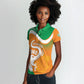 Personalized Ivory Coast 1960 Women Polo Shirt Happy Independence Day