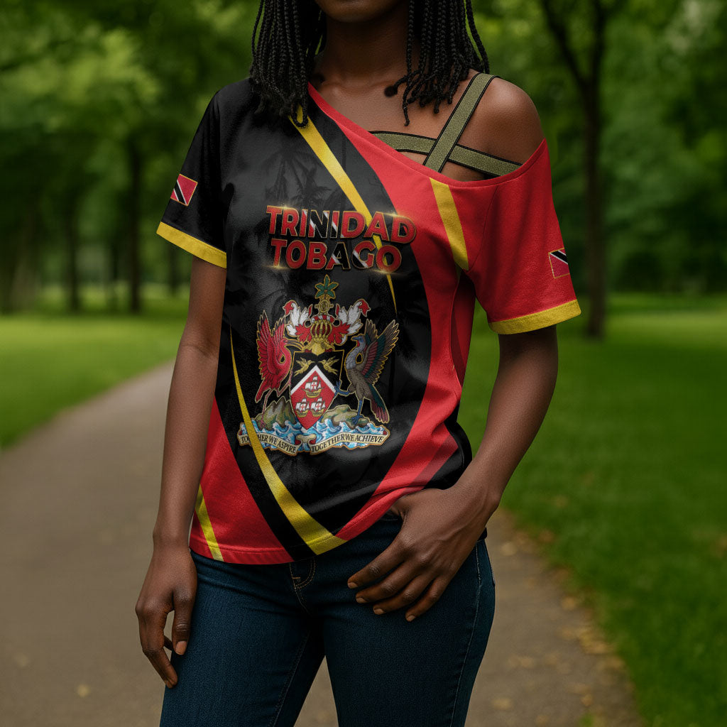 Trinidad And Tobago Independence Day Cross Shoulder Shirt Two Islands One Nation Endless Pride