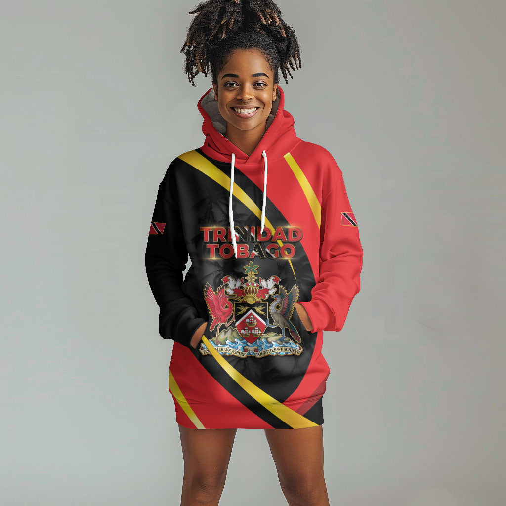 Trinidad And Tobago Independence Day Hoodie Dress Two Islands One Nation Endless Pride