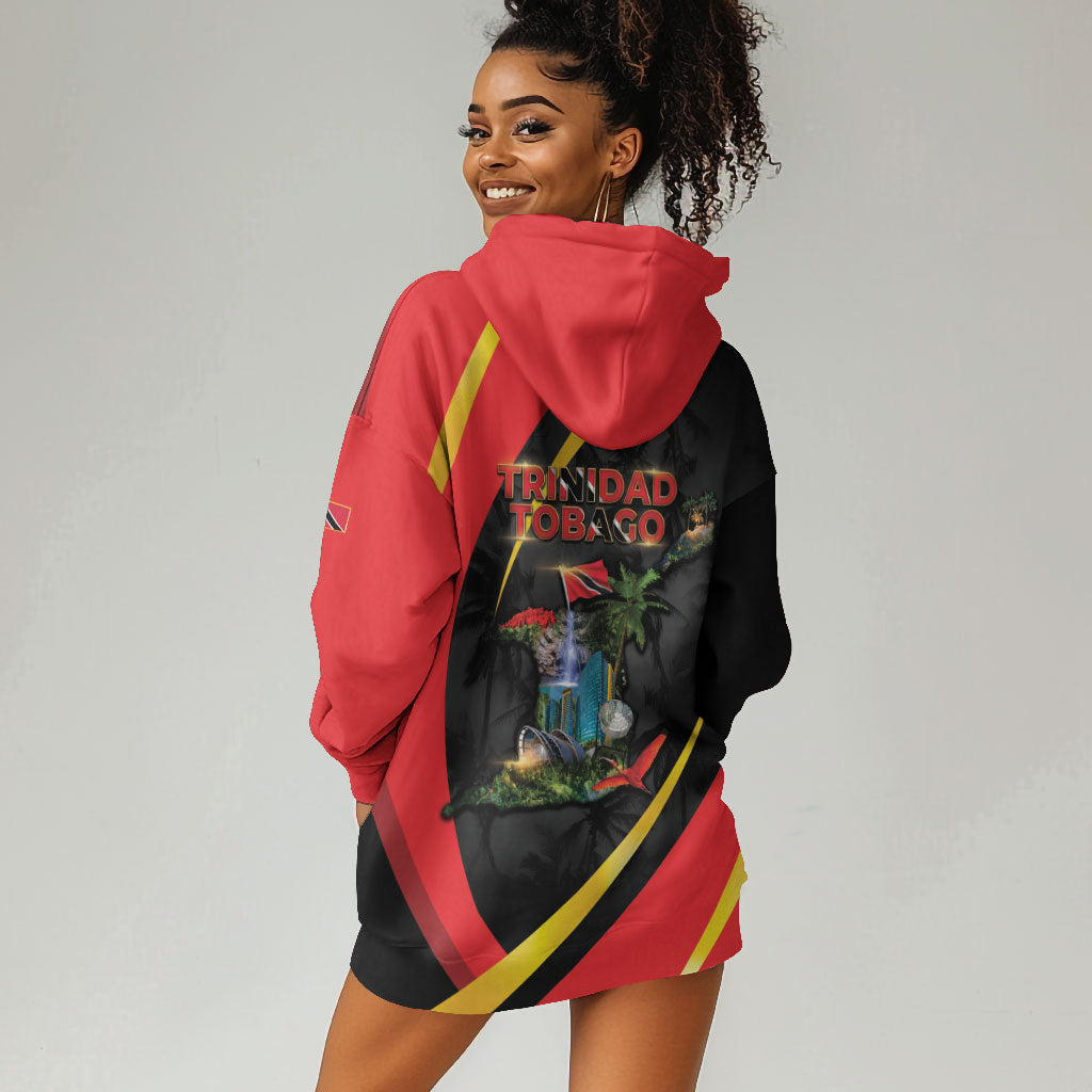 Trinidad And Tobago Independence Day Hoodie Dress Two Islands One Nation Endless Pride