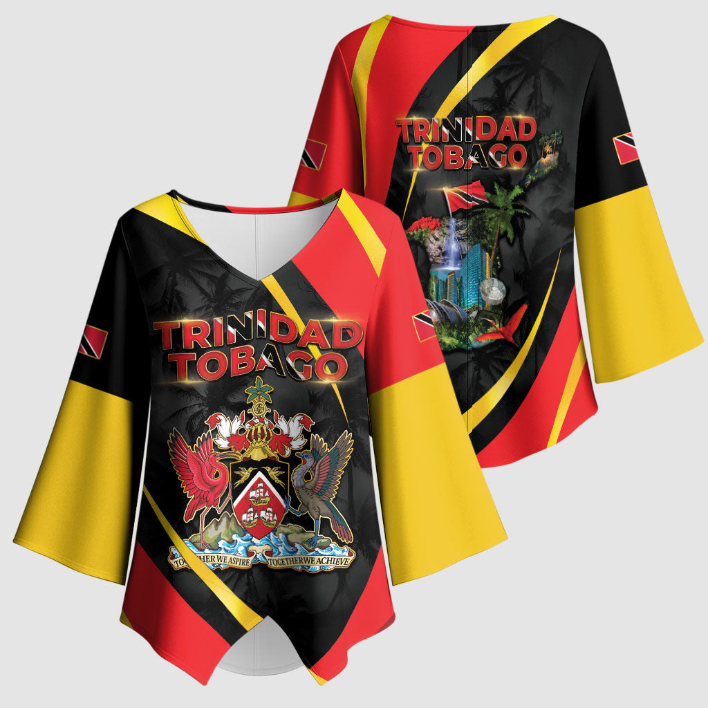 Trinidad And Tobago Independence Day Kimono Sleeve Blouse Two Islands One Nation Endless Pride