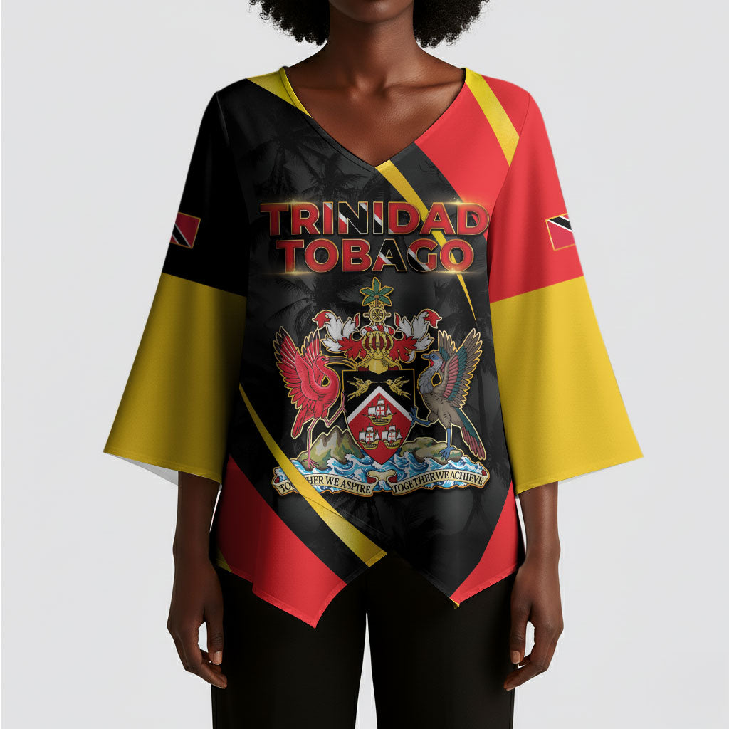 Trinidad And Tobago Independence Day Kimono Sleeve Blouse Two Islands One Nation Endless Pride