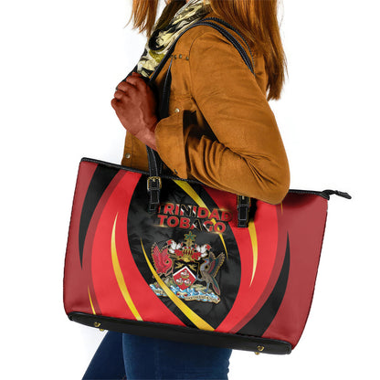 Trinidad And Tobago Independence Day Leather Tote Bag Two Islands One Nation Endless Pride