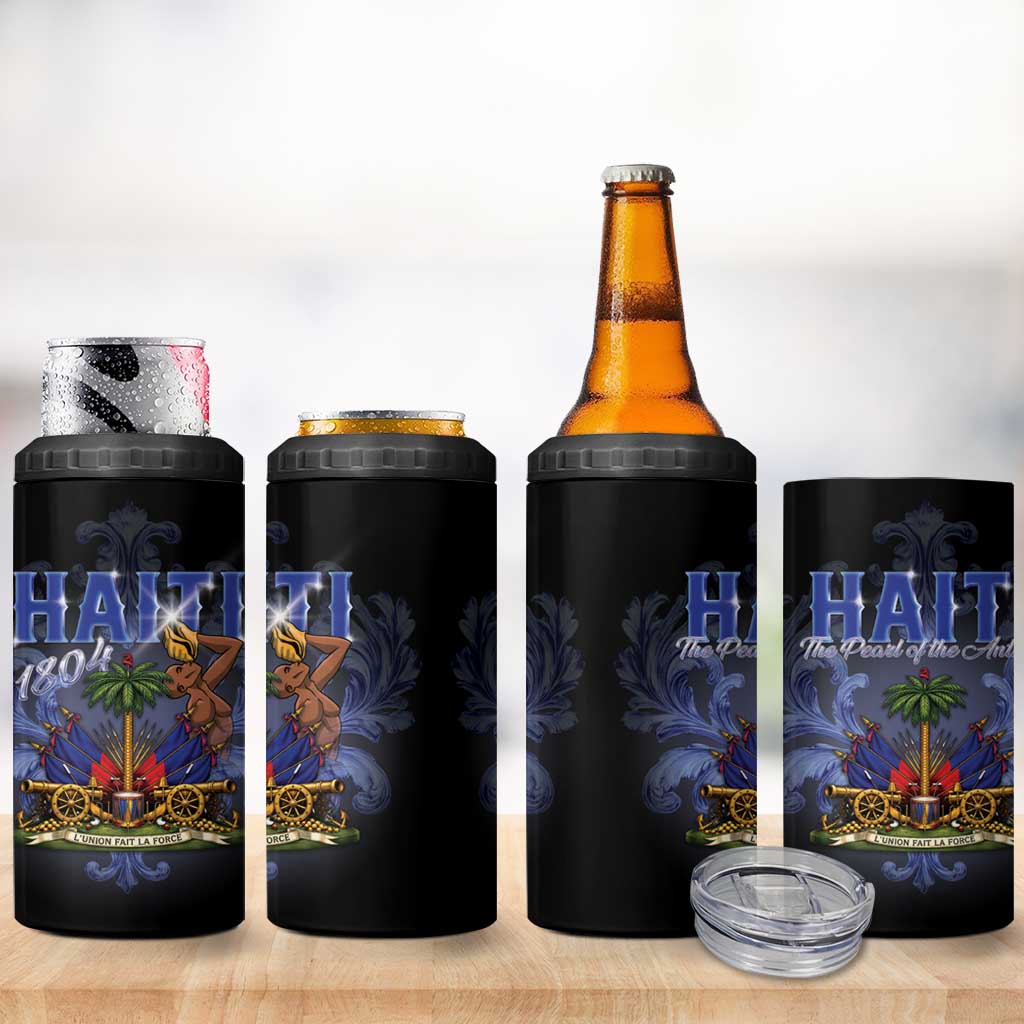 Haiti 1804 4 in 1 Can Cooler Tumbler Haitian Heritage Month