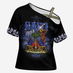 Haiti 1804 Cross Shoulder Shirt Haitian Heritage Month