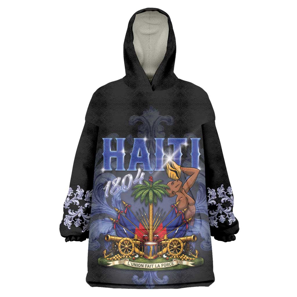 Haiti 1804 Kid Wearable Blanket Hoodie Haitian Heritage Month
