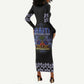 Haiti 1804 Long Sleeve Bodycon Dress Haitian Heritage Month