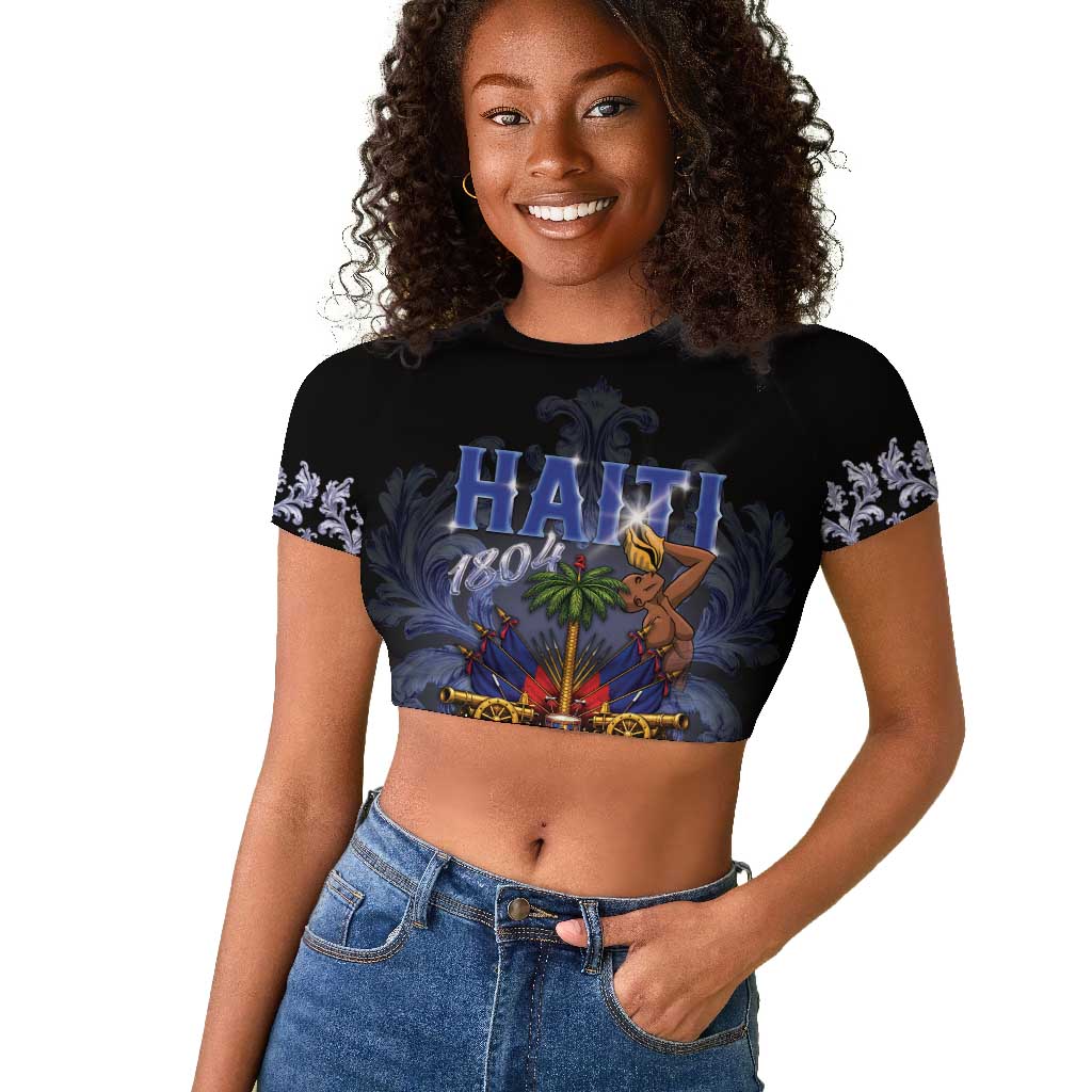 Haiti 1804 Raglan Cropped T shirt Haitian Heritage Month