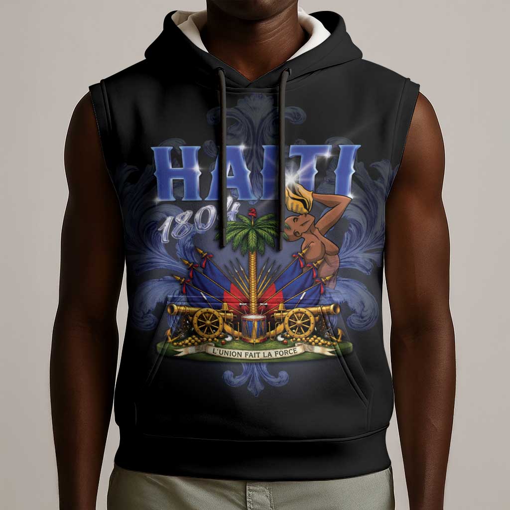 Haiti 1804 Sleeveless Hoodie Haitian Heritage Month