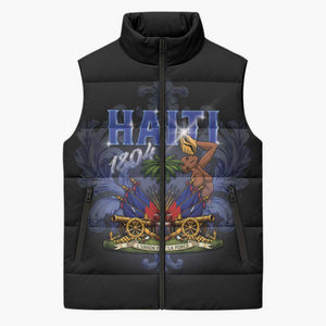 Haiti 1804 Sleeveless Puffer Jacket Haitian Heritage Month