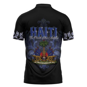 Haiti 1804 Zipper Polo Shirt Haitian Heritage Month