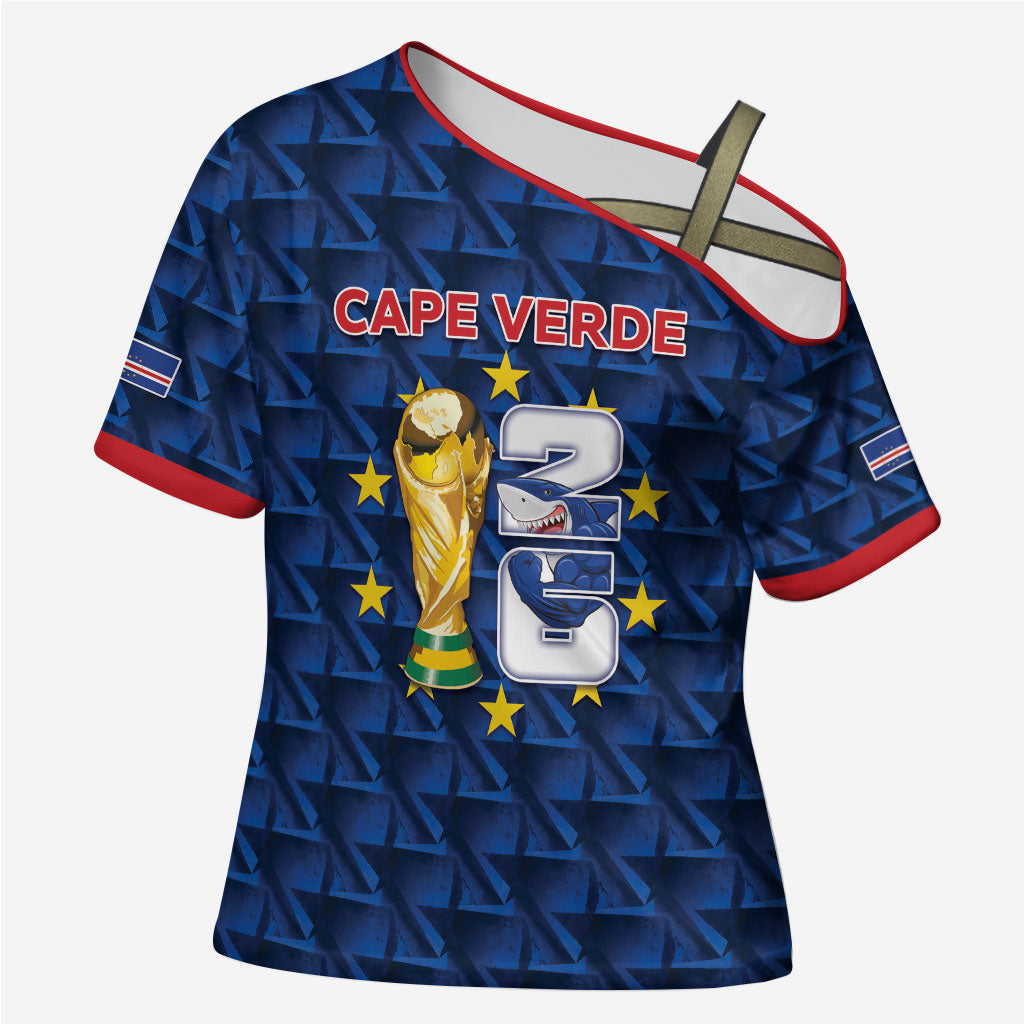 Custom Cabo Verde Football 2026 Cross Shoulder Shirt Road To Glory