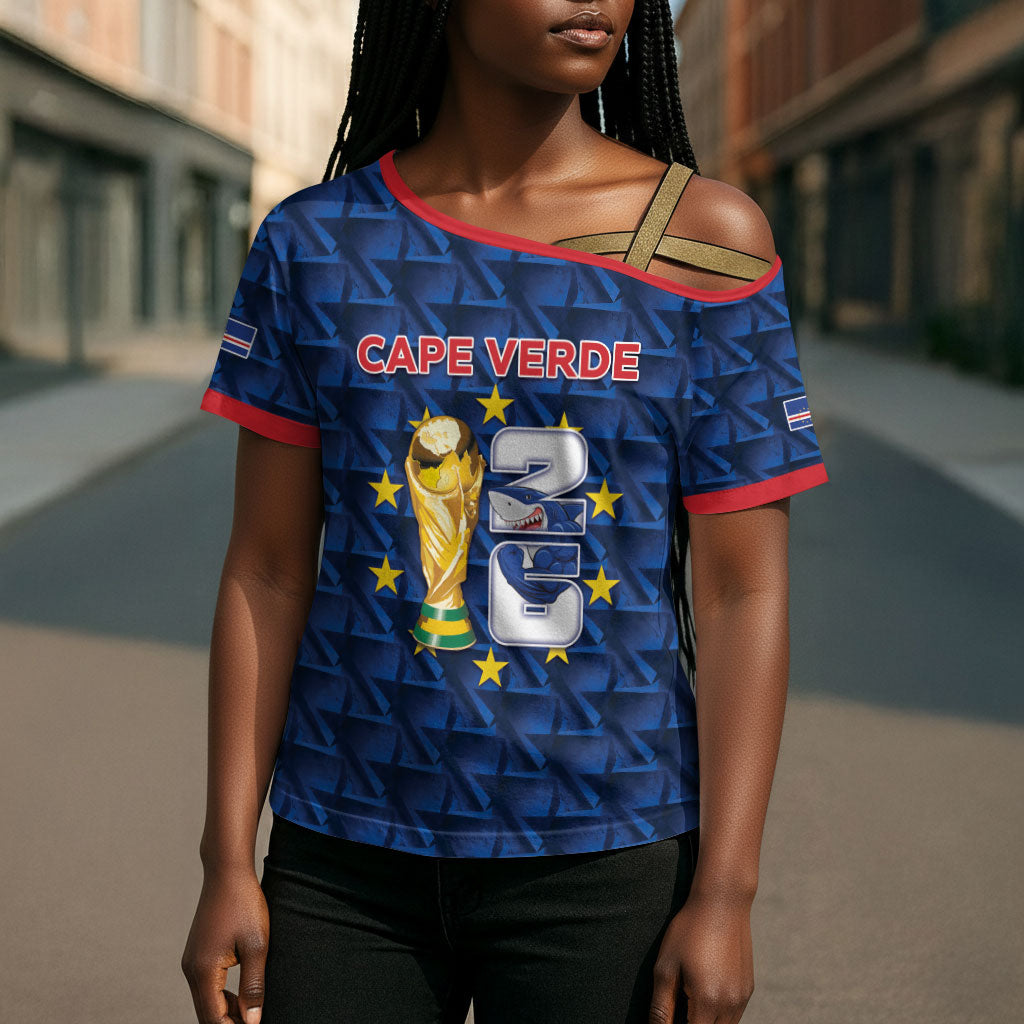 Custom Cabo Verde Football 2026 Cross Shoulder Shirt Road To Glory