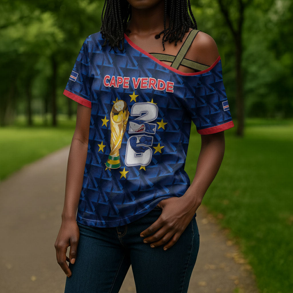Custom Cabo Verde Football 2026 Cross Shoulder Shirt Road To Glory