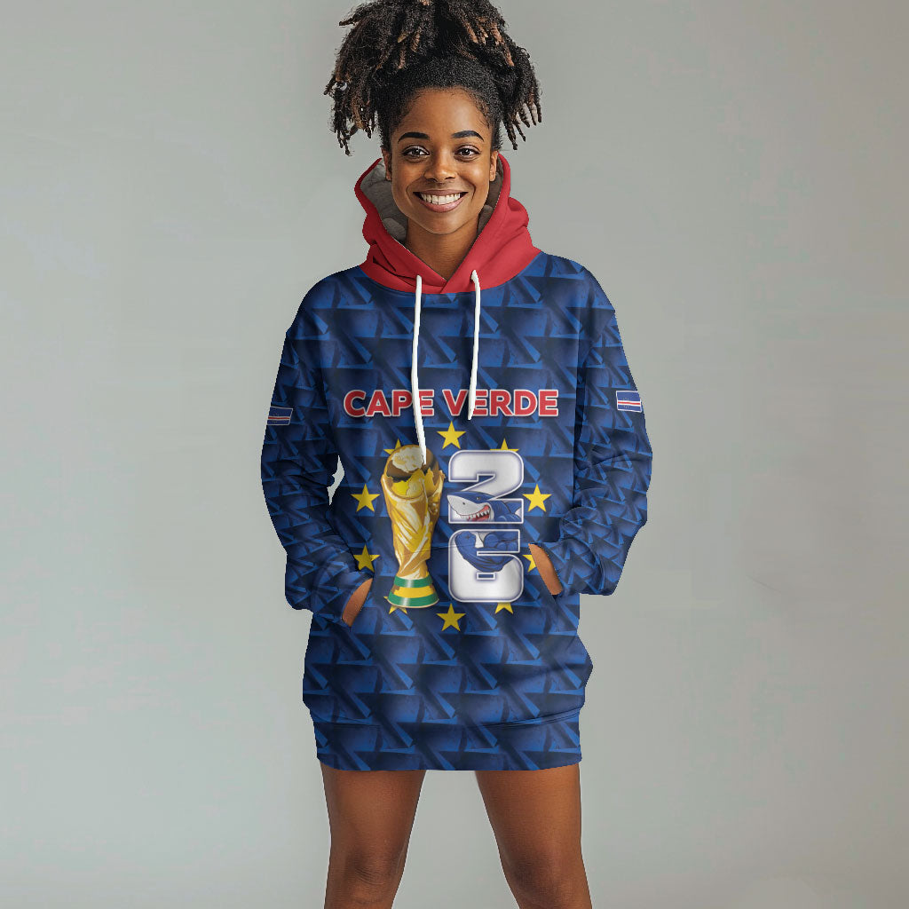 Custom Cabo Verde Football 2026 Hoodie Dress Road To Glory
