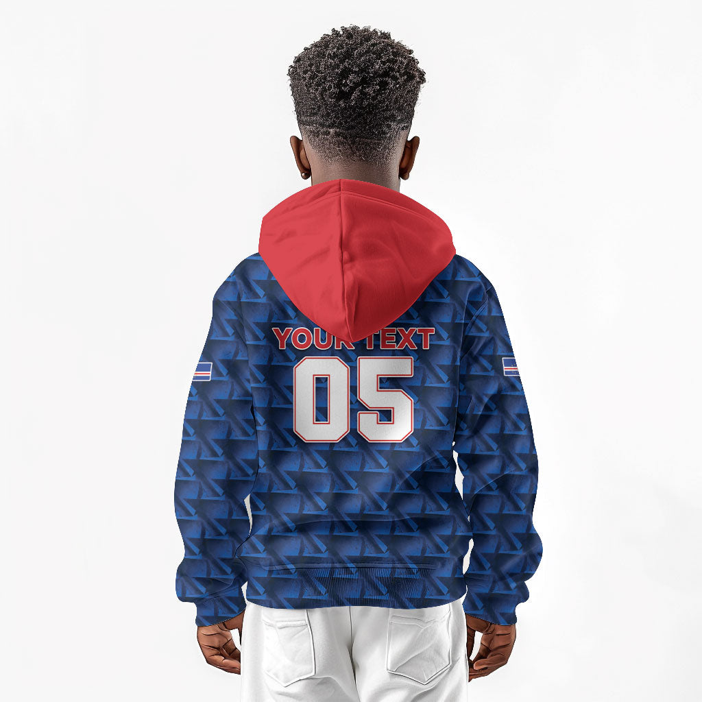 Custom Cabo Verde Football 2026 Kid Hoodie Road To Glory