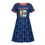 Custom Cabo Verde Football 2026 Kid Short Sleeve Dress Road To Glory