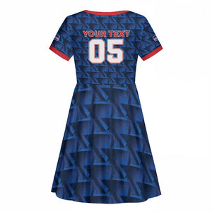 Custom Cabo Verde Football 2026 Kid Short Sleeve Dress Road To Glory