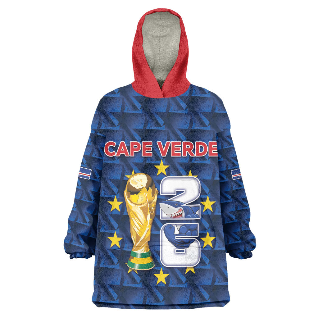 Custom Cabo Verde Football 2026 Kid Wearable Blanket Hoodie Road To Glory