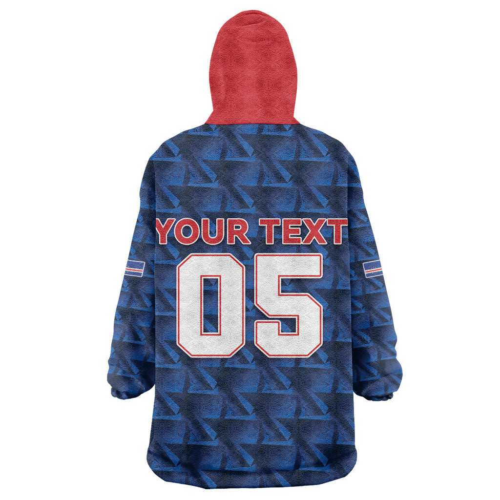 Custom Cabo Verde Football 2026 Kid Wearable Blanket Hoodie Road To Glory