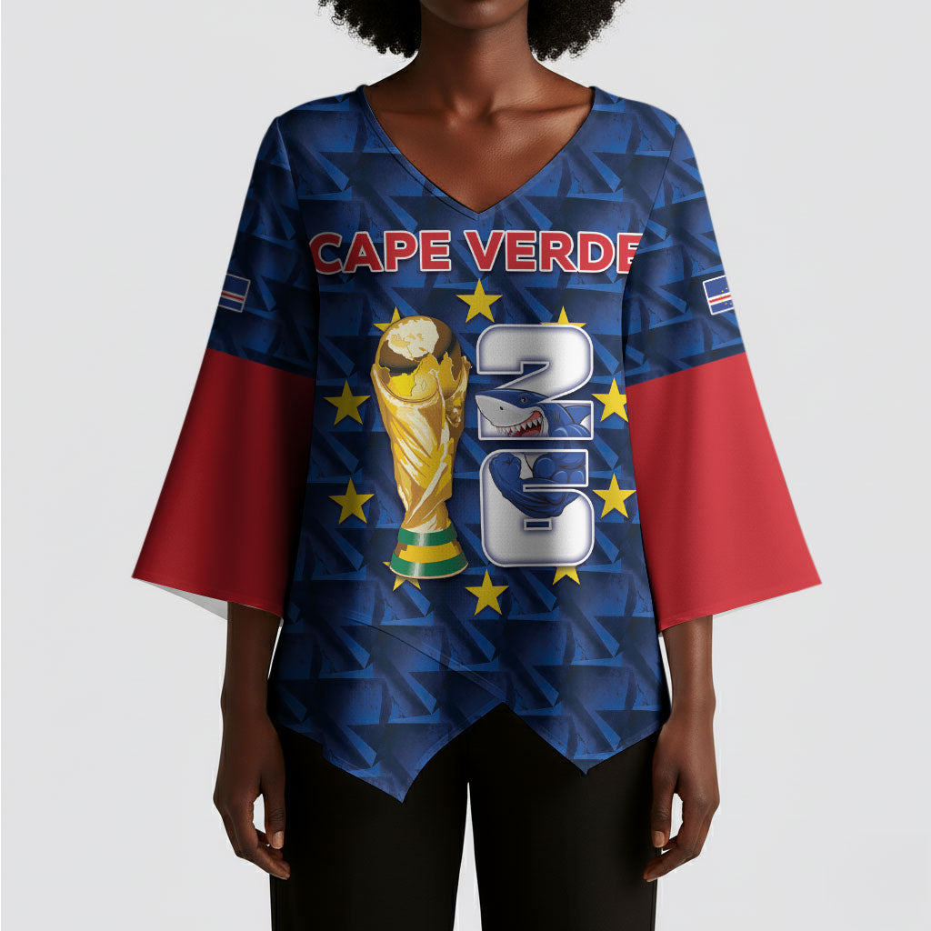 Custom Cabo Verde Football 2026 Kimono Sleeve Blouse Road To Glory